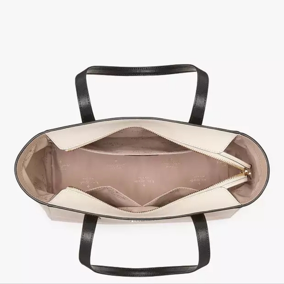 ‼️TODAY ONLY‼️🍂Kate Spade Staci Medium Colorblock Neutral Tote🍂 - Picture 3 of 5